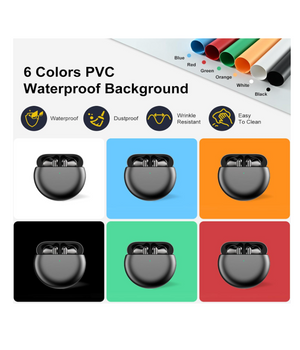 Caja de luz para fotografía de producto de 16 x 16 pulgadas (40 x 40 cm) con 120 LED y 6 telones de fondo