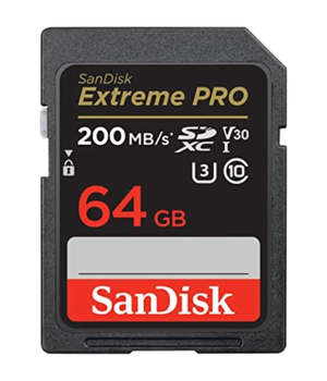 SanDisk Tarjeta de memoria Extreme PRO SDXC UHS-I de 64 GB - C10, U3, V30, 4K UHD, tarjeta SD - SDSDXXU-064G-GN4IN