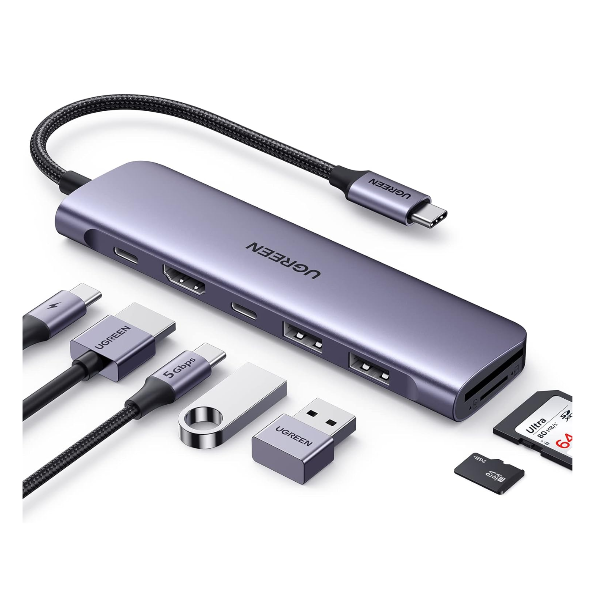 Hub USB-C UGREEN para laptop 7 en 1