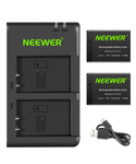 Neewer Paquete de 2 baterías de repuesto LP-E17 y cargador USB dual