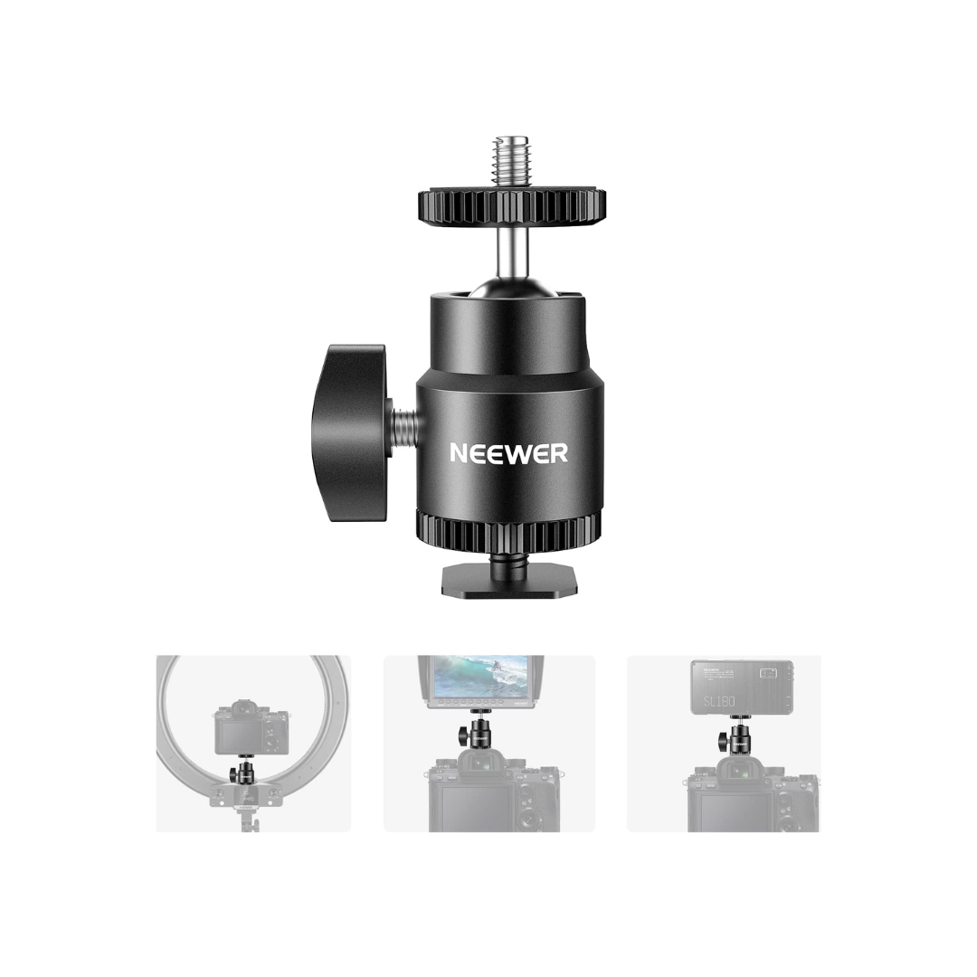 Neewer ST17 Soporte de zapata para cámara con tornillo adicional de 1/4"