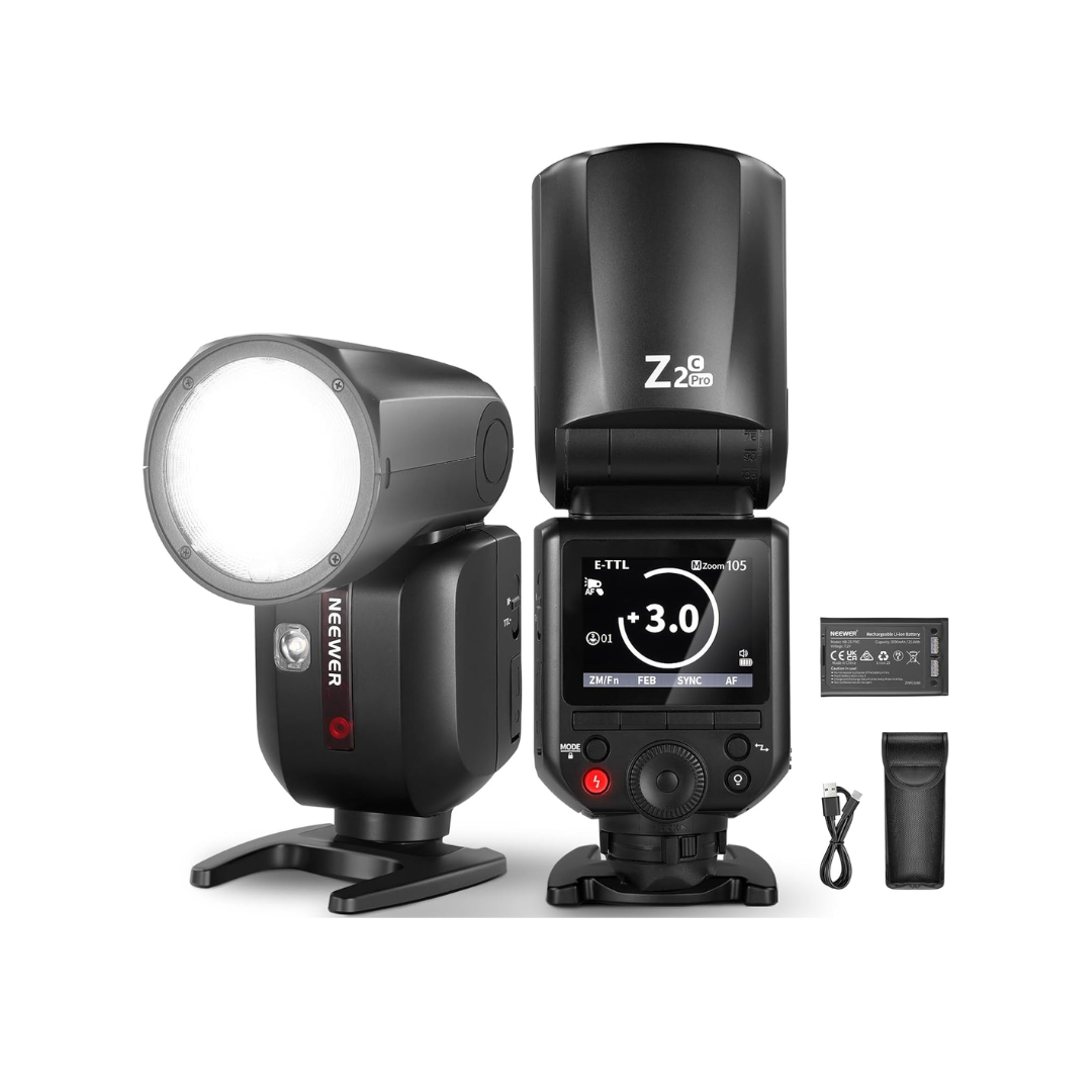 NEEWER Z2PRO-C Flash Speedlite de cabeza redonda compatible con canon