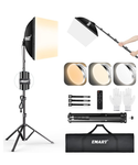 EMART Kit de iluminación Softbox, softbox de 16 x 16 pulgadas, bombillas LED 3000K-6000K