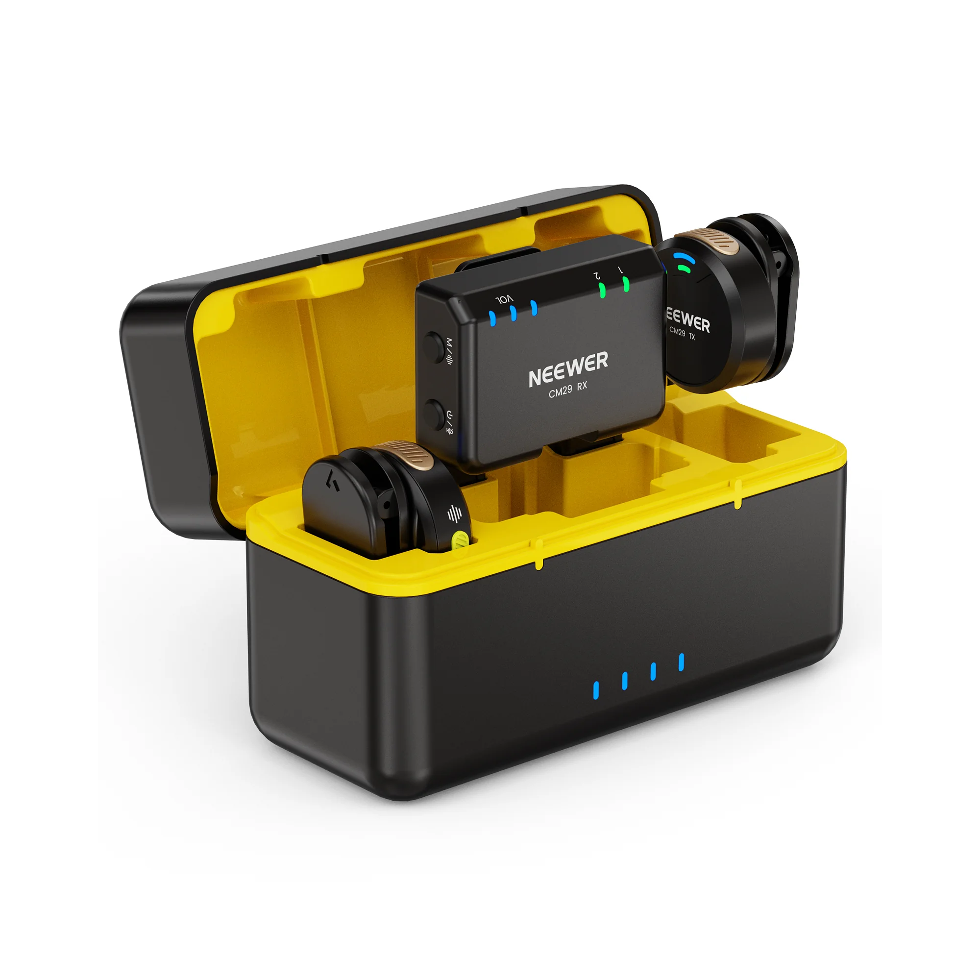 NEEWER CM29 Sistema de micrófono lavalier inalámbrico de solapa