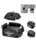 NEEWER GM34 Kit de placa de liberación rápida tipo Arca, adaptador de montaje de cámara DSLR de cuatro ranuras laterales compatible con Arca Swiss, roscas de 1/4 pulgadas y 3/8