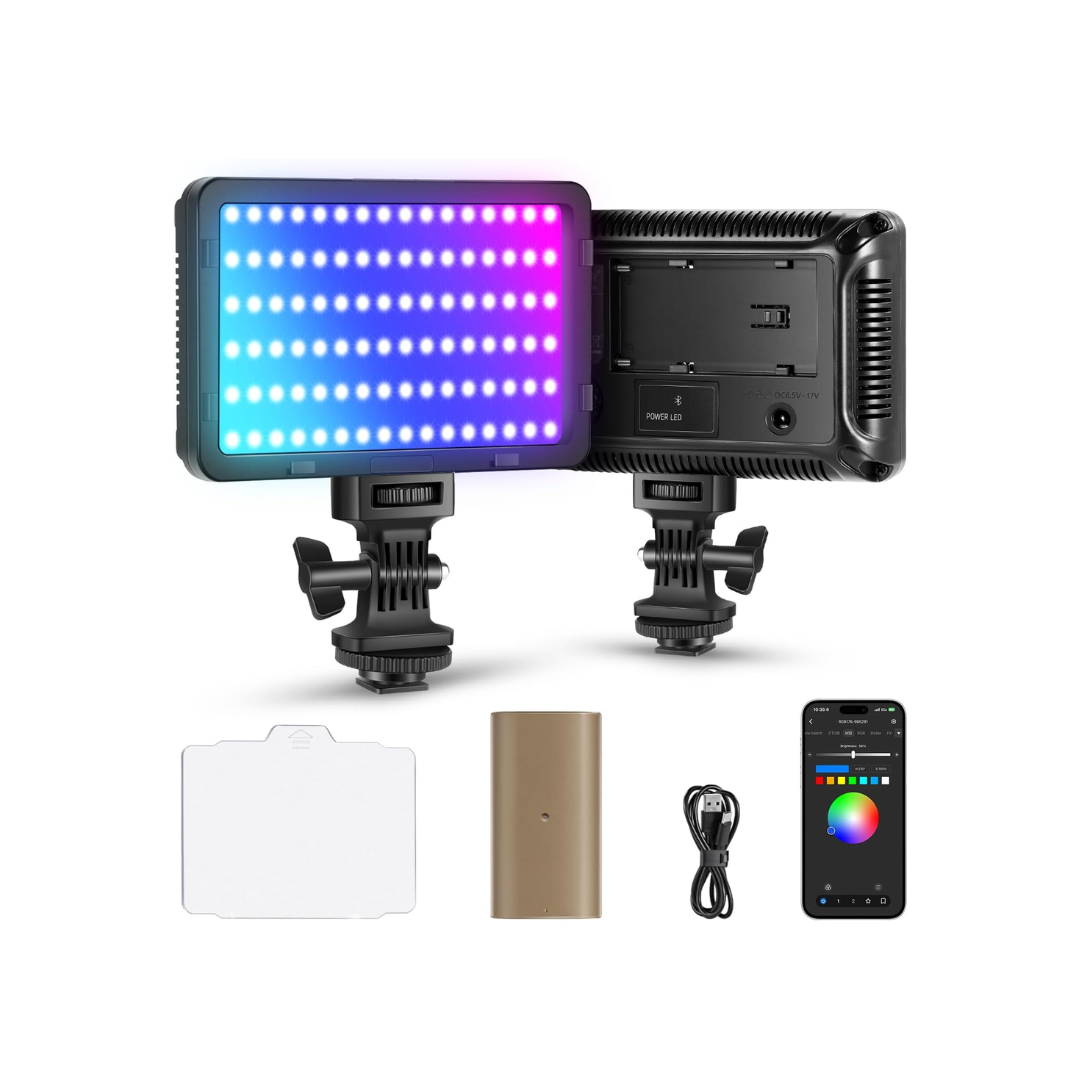 NEEWER RGB176 Luz de video LED RGB con batería NP-F750 de 4000 mAh