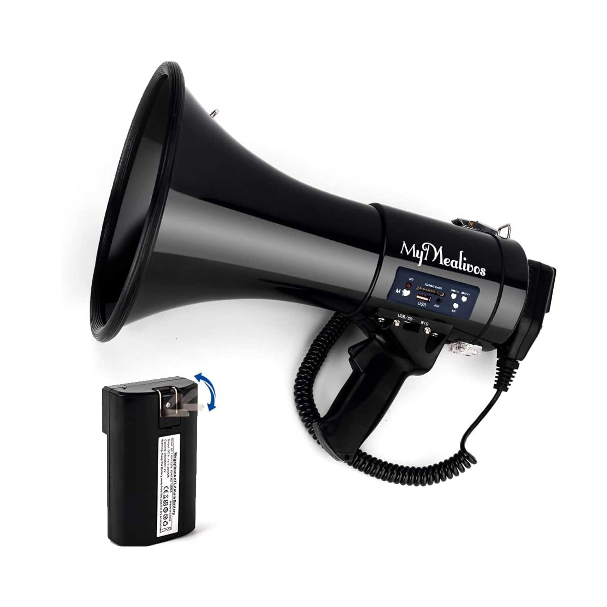 MyMealivos Megáfono Bluetooth con sirena Bullhorn