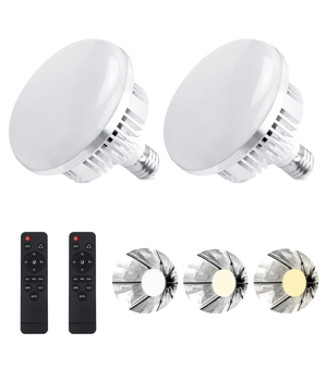 Skytex Kit de 2 bombillas LED tricolor regulables de 135 W
