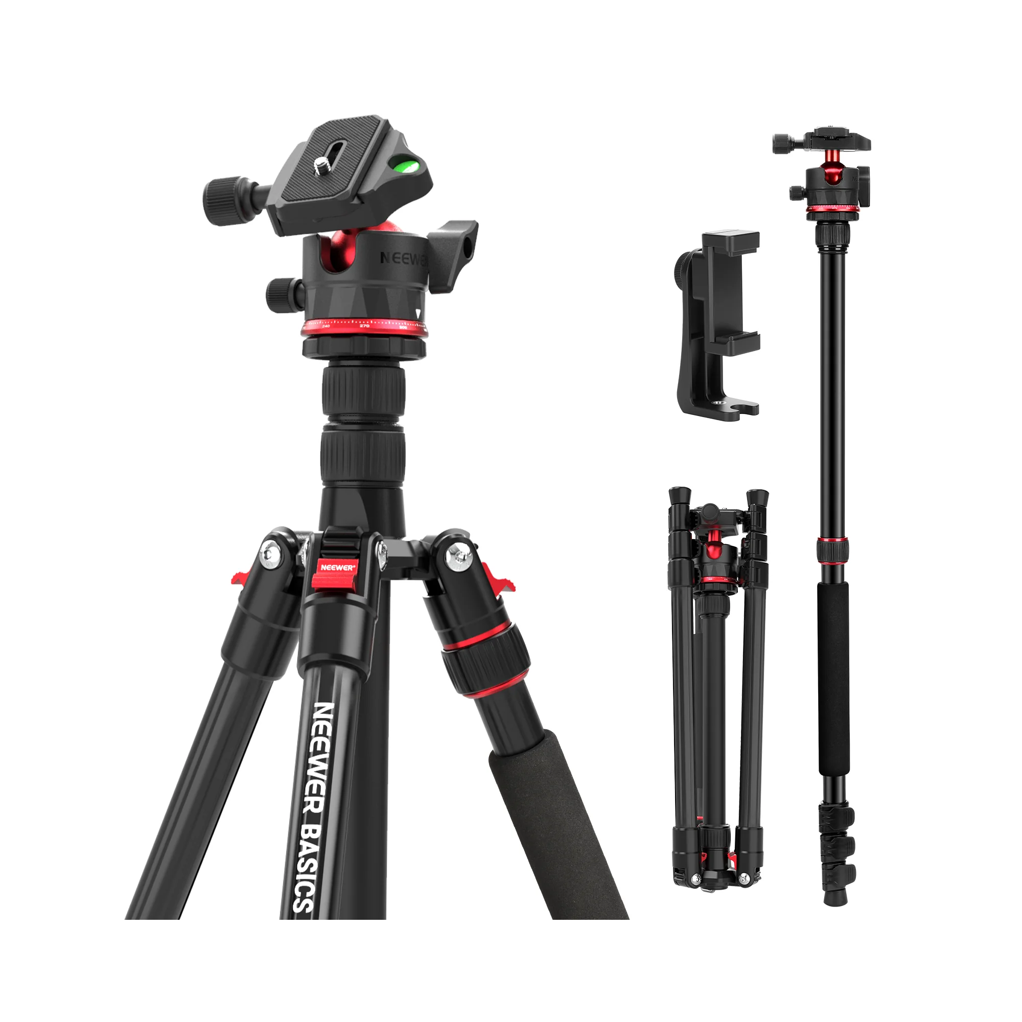 NEEWER TP14B Trípode monopié de viaje de 72" / 182 cm para cámara