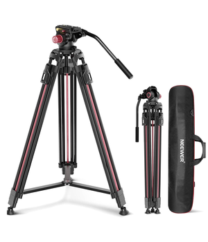 NEEWER LL38 Trípode de cámara de 79"/2m con cabezal fluido