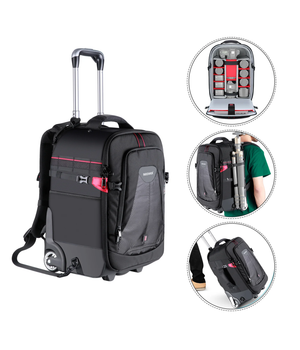 NEEWER NW-DA410T Mochila trolley 2 en 1 de 19.7" x 13" x 9.84"