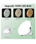 Skytex Kit de 2 bombillas LED tricolor regulables de 135 W