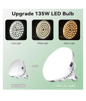 Skytex Kit de 2 bombillas LED tricolor regulables de 135 W