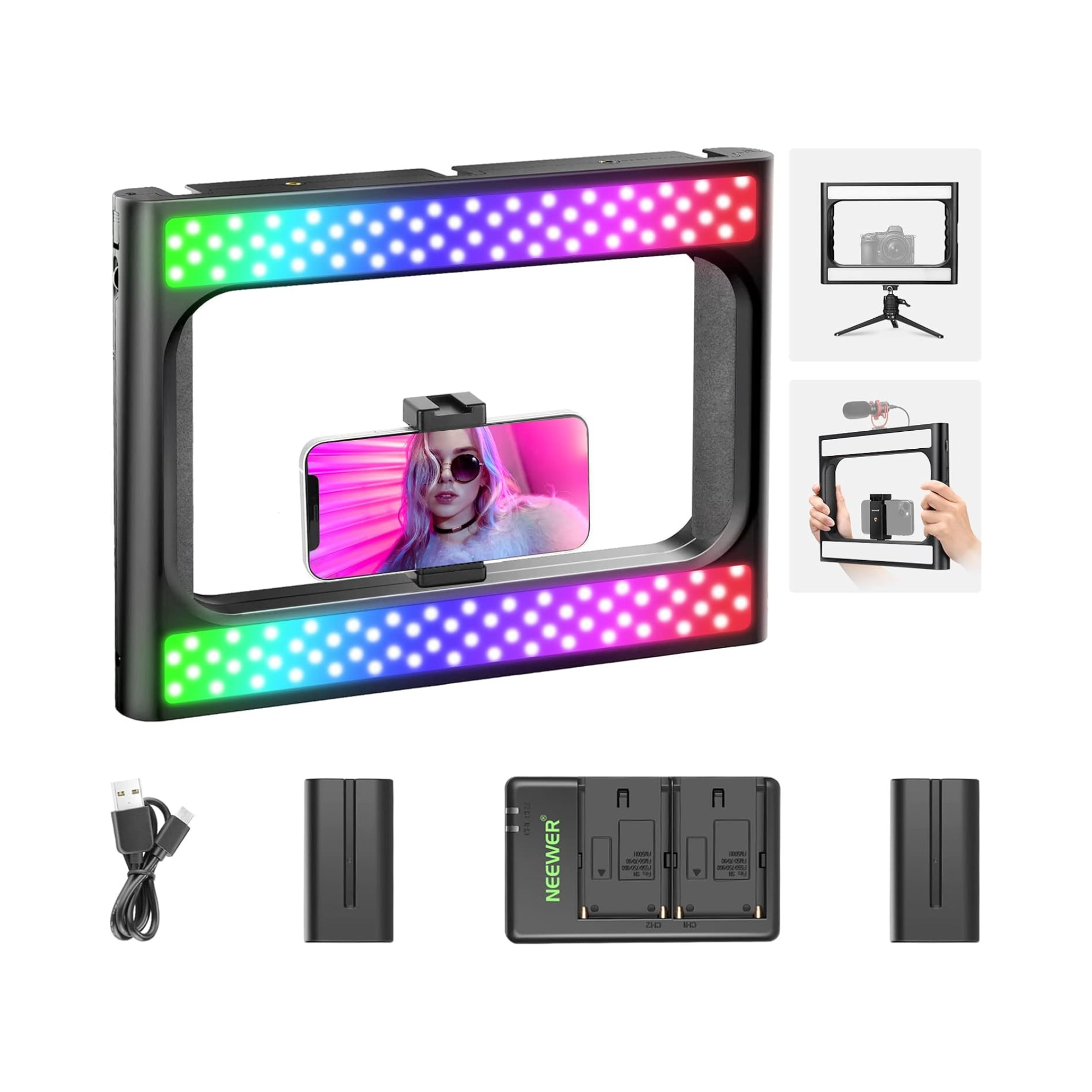 Neewer RGB-A111 Ⅱ II Anillo de luz LED RGB 2500K - 10000K