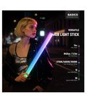 NEEWER SL50 Barra de Luz RGB Magnética de Mano de 21" / 53 cm con batería de 4000mAh