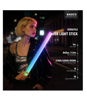 NEEWER SL50 Barra de Luz RGB Magnética de Mano de 21" / 53 cm con batería de 4000mAh