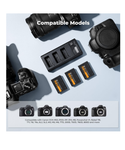 K&F CONCEPT Paquete de 3 baterías LP-E17 y cargador LCD de 3 ranuras
