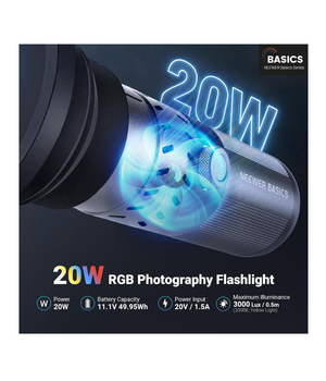 NEEWER FL20 Linterna de fotografía RGB de 20 W