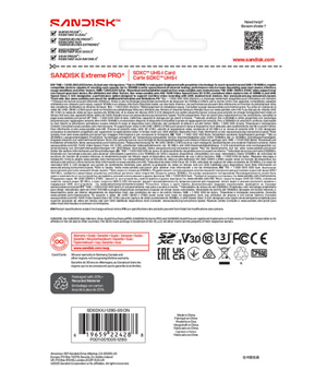 Tarjeta de Memoria SanDisk Extreme PRO SDXC UHS-I de 128GB