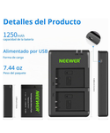 Neewer Paquete de 2 baterías de repuesto LP-E17 y cargador USB dual