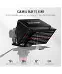 NEEWER Basics X12B Teleprompter elevable de aleación de aluminio de 12 pulgadas