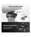 NEEWER GM34 Kit de placa de liberación rápida tipo Arca, adaptador de montaje de cámara DSLR de cuatro ranuras laterales compatible con Arca Swiss, roscas de 1/4 pulgadas y 3/8