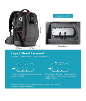 NEEWER NW-XJB-D2330-R Mochila Pro para cámara impermeable y acolchada