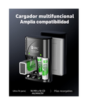 EBL Cargador de batería de 4 bahías con baterías recargables AA NiMh