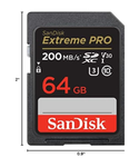 SanDisk Tarjeta de memoria Extreme PRO SDXC UHS-I de 64 GB - C10, U3, V30, 4K UHD, tarjeta SD - SDSDXXU-064G-GN4IN