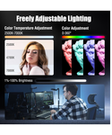 EMART Luz de cámara LED RGB de 2600 mAh, 13 efectos de iluminación  2500 K-7000 K