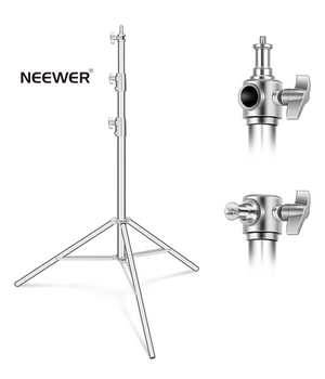 Neewer Soporte de luz de acero inoxidable de 9.2 pie /280 centímetros