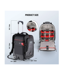 NEEWER NW-DA410T Mochila trolley 2 en 1 de 19.7" x 13" x 9.84"