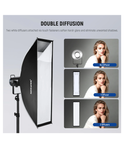 NEEWER NS94P Softbox rectangular 12" x 47"/30 x 120cm de liberación rápida