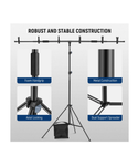 NEEWER NK005 Kit de soporte para fondo en forma de T integrado de 6.8 x 8.8 pies / 207 x 269 cm
