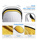 NEEWER RF-1218 Reflector de luz 5 en 1 de 120 x 180CM