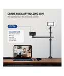 NEEWER TL253A+CR221A Soporte de escritorio para cámara con brazo de montaje y cabeza de bola de 1/4"