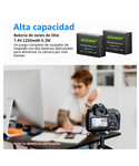 Neewer Paquete de 2 baterías de repuesto LP-E17 y cargador USB dual