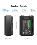 NEEWER NP-FZ100 Batería de repuesto 2280mAh para Sony