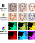 AiknowFoto kit de iluminación de fotografía RGB paquete de 2