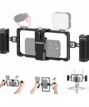 NEEWER Kit de vlogging para smartphone con estabilizador y doble asa.