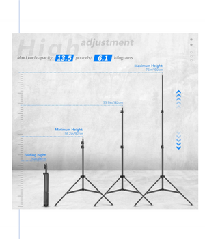 Neewer trípode de aluminio de 6.23 pies para kits de estudio.