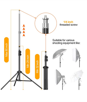 EMART Kit de iluminación Softbox, 24 x 24 pulgadas