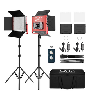 GVM Kits de iluminación de video LED BI COLOR  con control de aplicación