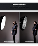 NEEWER softbox parabólico de instalación rápida de 33.5 pulgadas / 85 cm con difusores, rejilla de panal y bolsa