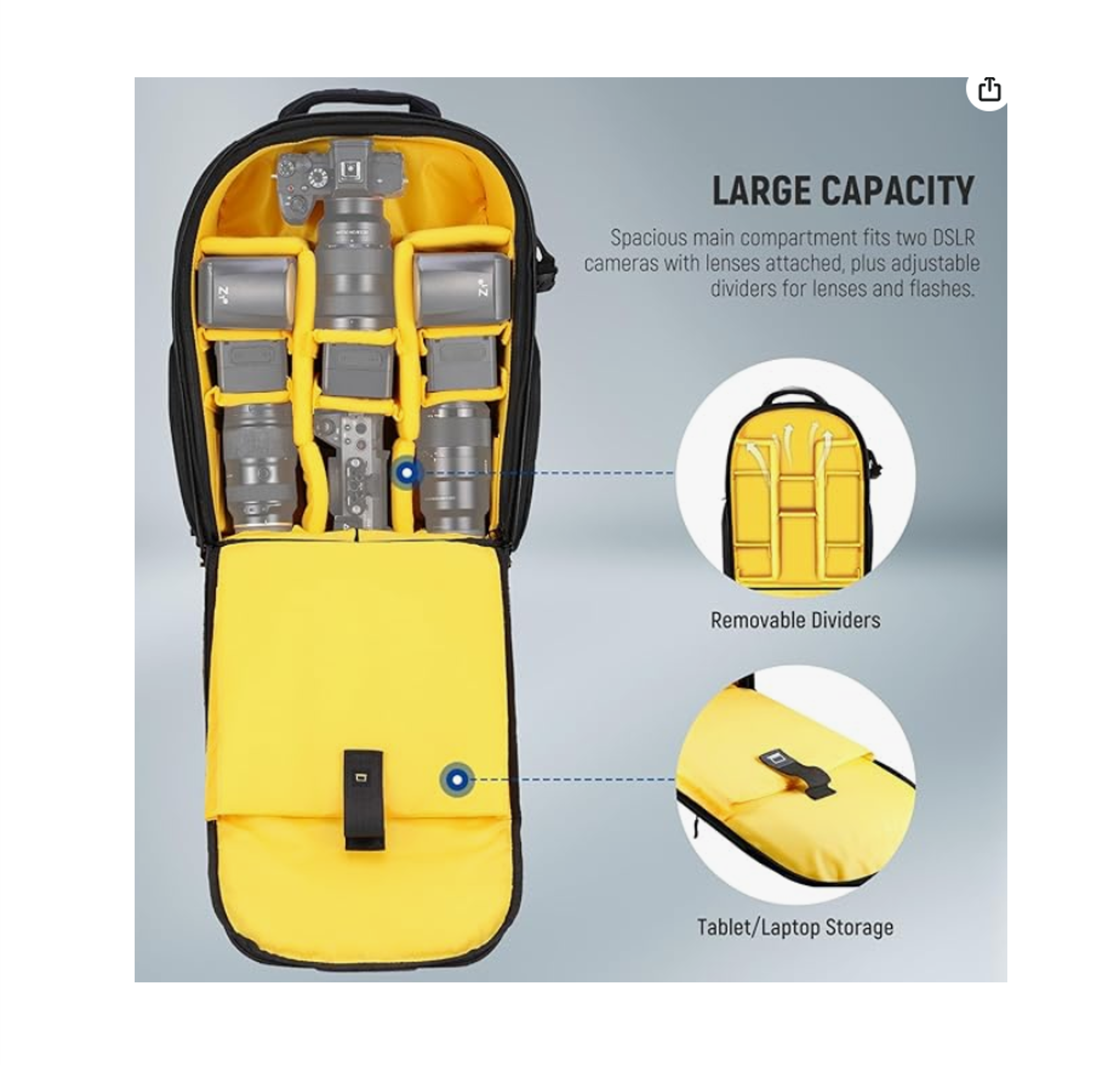 NEEWER NW-8903 Mochila con ruedas en para cámara DSLR y