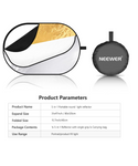 NEEWER Reflectores de luz 5 en 1,  de 31 x 47 pulgadas / 80 x 120 cm