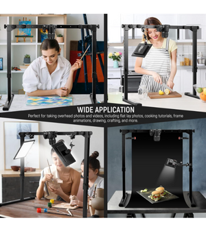 NEEWER soporte de mesa ST200 de montaje de cámara para fotos cenitales, con placa de liberación rápida QR tipo Arca