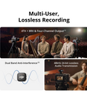 DJI Mic 3 (2 TX + 1 RX + estuche de carga), micrófono inalámbrico para iPhone/cámara/Android, ultraligero, control de ganancia adaptativo para un volumen equilibrado, antiinterferencias de doble banda