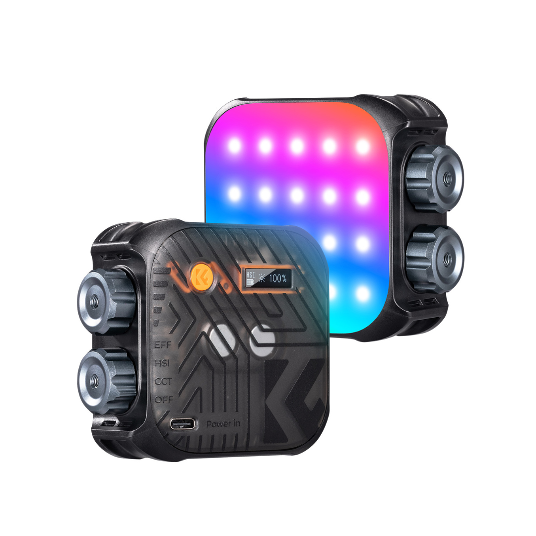 K&F Concept KF34.036 Luz LED RGB Portátil 2500K-9900K CRI 96+ para Fotografía y Video