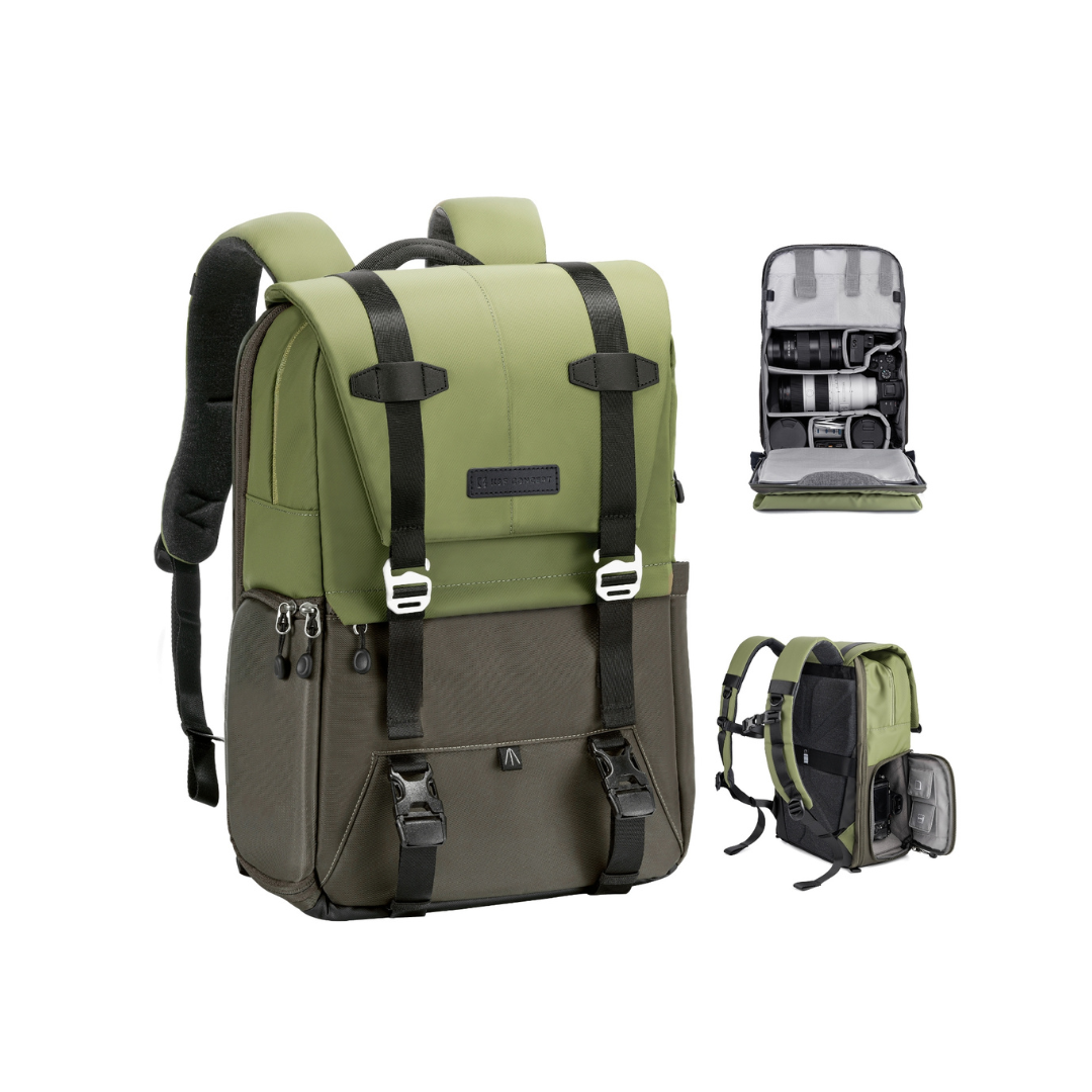 K&F Concept Mochila de 20L para Cámara DSLR con Compartimento para Laptop 15.6"